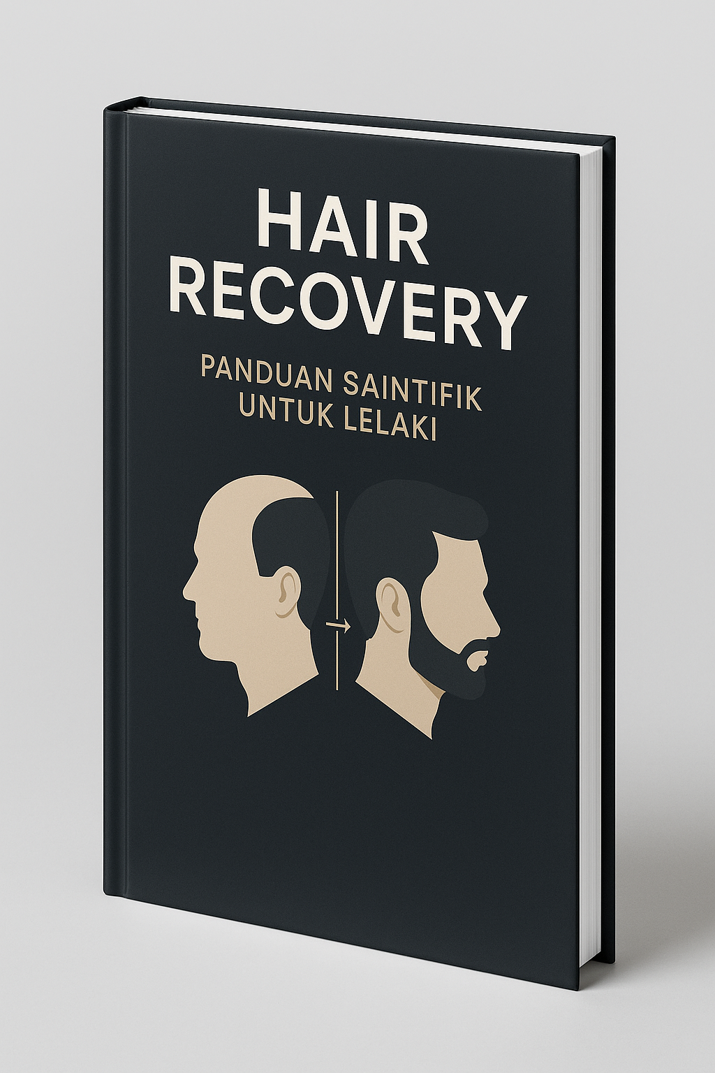 Hair Recovery eBook Cover - Panduan Saintifik Mengatasi Rambut Gugur Lelaki Malaysia